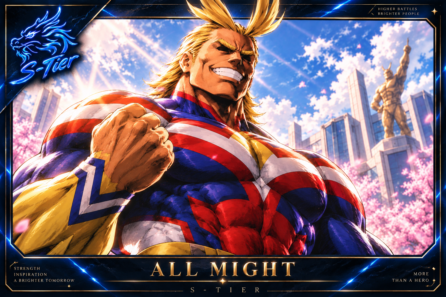 All Might heroic illustration for The Ultimate Hero's Chart article